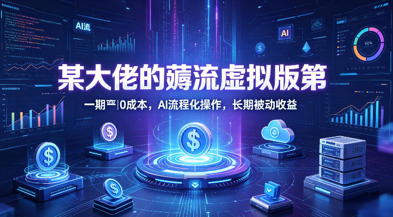 某大佬的薅流虚拟版第一期丨0成本，AI流程化操作，长期被动收益-云阁资源网