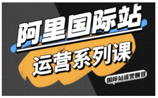 阿里国际站运营系列课，涵盖精准引流、直通车与全站推实战SOP，搭配AI效率工具包与高阶增长玩法-云阁资源网