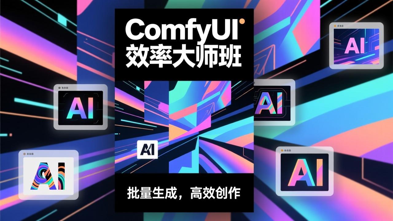 ComfyUI效率大师班：工作流搭建，批量生成，将个人AI出图效率提升5-10倍，月接单收入1-3万-云阁资源网