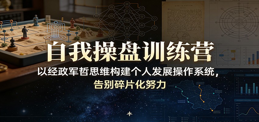 自我操盘训练营:以经政军哲思维构建个人发展操作系统,告别碎片化努力-云阁资源网