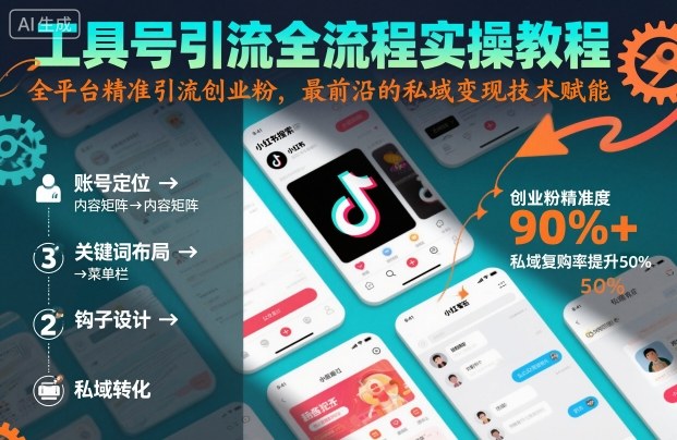 工具号引流全流程保姆级实操教程,全平台精准引流创业粉,最前沿的私域变现技术赋能-云阁资源网