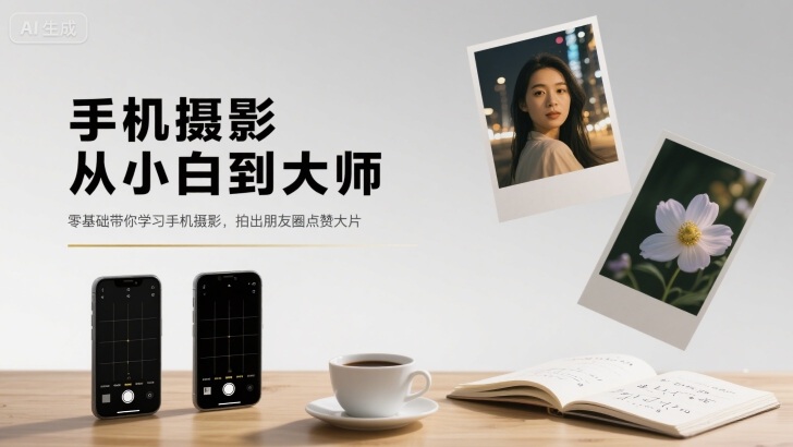 手机摄影从小白到大师，零基础带你学习手机摄影，拍出朋友圈点赞大片-云阁资源网