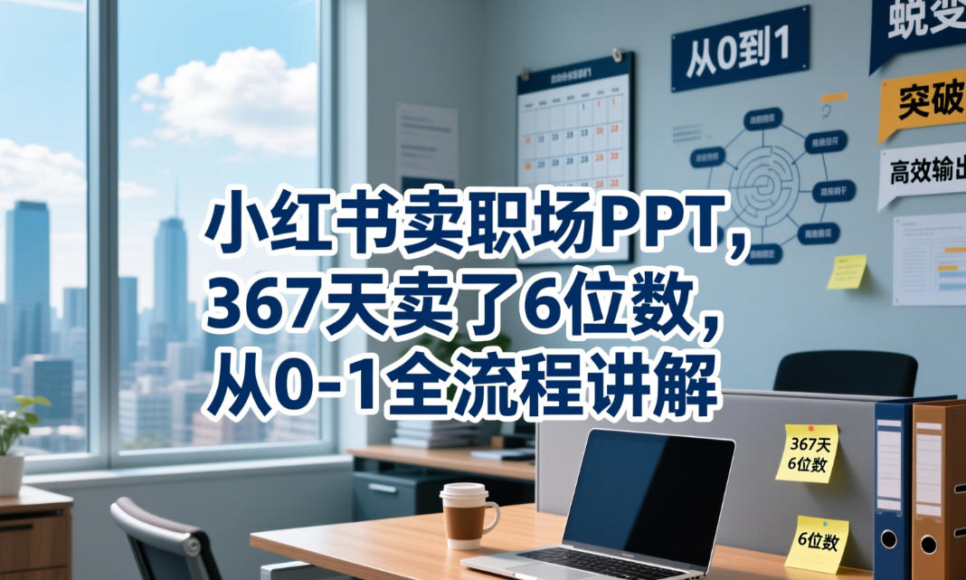 小红书卖职场PPT,367天卖了6位数,从0-1全流程讲解-云阁资源网