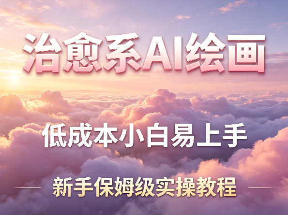 治愈系AI绘画提示词项目，低成本小白易上手，每天10分钟，新手保姆级实操教程-云阁资源网