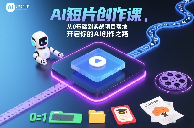 AI短片创作课，从0基础到实战项目落地，开启你的AI创作之路(更新0411)-云阁资源网