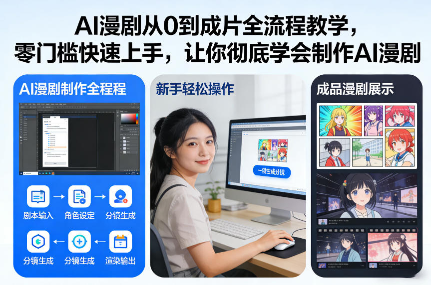 AI漫剧从0到成片全流程教学,零门槛快速上手,让你彻底学会制作AI漫剧【保姆级教程】-云阁资源网