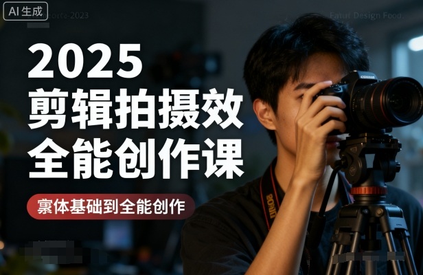 2025剪辑拍摄特效全能创作课，零基础到全能创作-云阁资源网