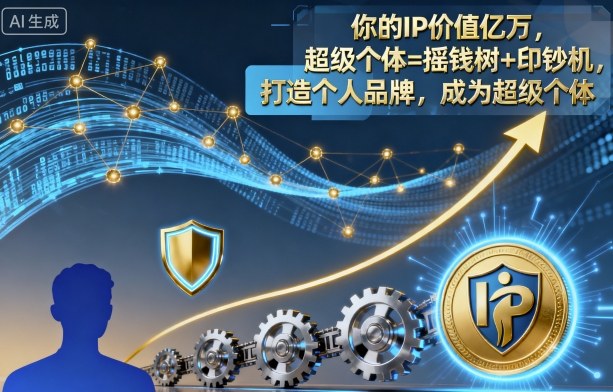 你的IP价值亿万，超级个体=摇钱树+印钞机，打造个人品牌，成为超级个体-云阁资源网