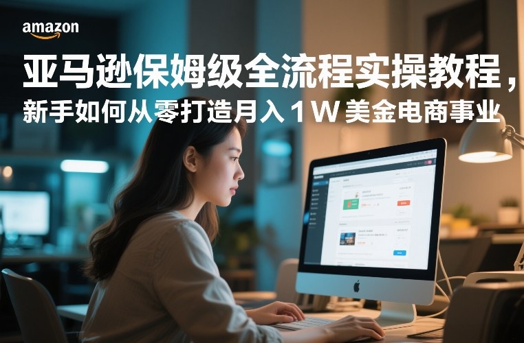 亚马逊保姆级全流程实操教程,新手如何从零打造月入1W美金电商事业-云阁资源网