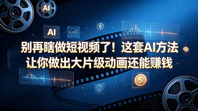 别再瞎做短视频了!这套 AI 方法让你做出大片级动画还能赚钱【原创双语字幕】-云阁资源网