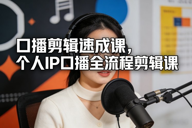 口播剪辑速成课,个人IP口播全流程剪辑课-云阁资源网