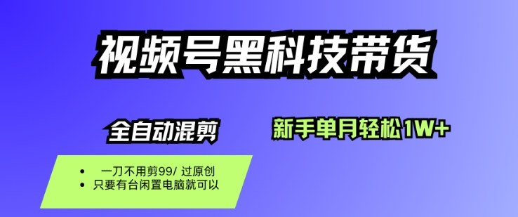 视频号黑科技短视频带货，新手一个月也1W+，纯搬运一刀不用剪，零投入【揭秘】-云阁资源网