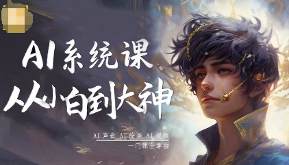 AI系统课程，从小白到大神系统学AI，AI声音-AI绘画-AI视频一门课全掌握-云阁资源网