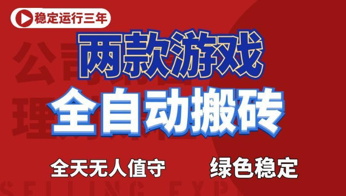 海外游戏全自动搬砖,日入1k+,全天无人值守,绿色稳定!【揭秘】-云阁资源网
