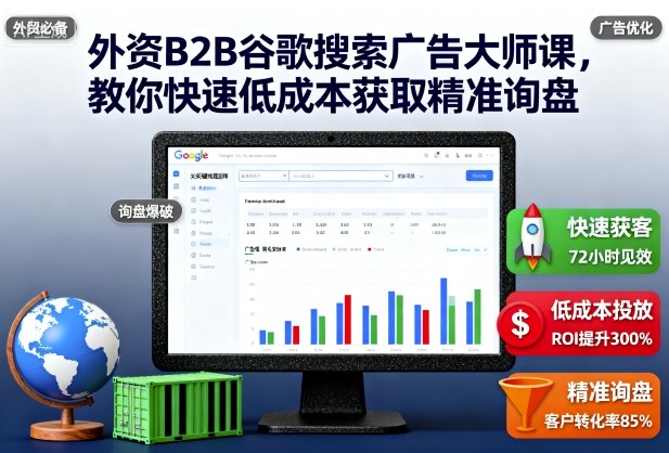 外资B2B谷歌搜索广告大师课,教你快速低成本获取精准询盘-云阁资源网