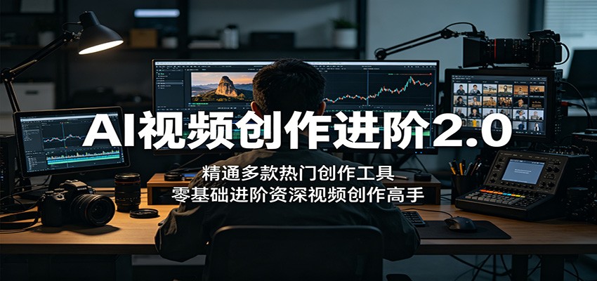 AI视频创作进阶2.0：精通多款热门创作工具，零基础进阶资深视频创作高手-云阁资源网