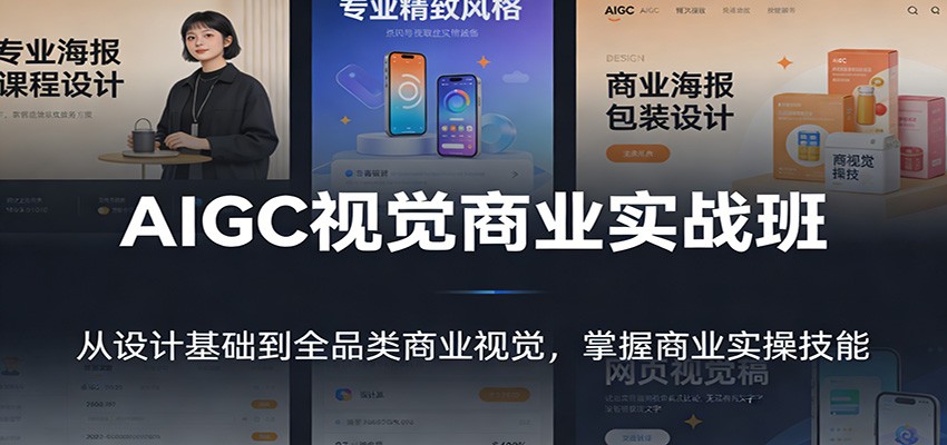 AIGC视觉商业实战班：从设计基础到全品类商业视觉，掌握商业实操技能-云阁资源网
