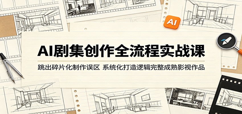 AI剧集创作全流程实战课：跳出碎片化制作误区，系统化打造逻辑完整成熟影视作品-云阁资源网