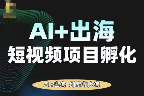 AI·TikTok AI+出海短视频项目孵化，陪你从0-1借助AI实现出海变现-云阁资源网