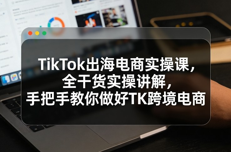 TikTok出海电商实操课,全干货实操讲解,手把手教你做好TK跨境电商-云阁资源网