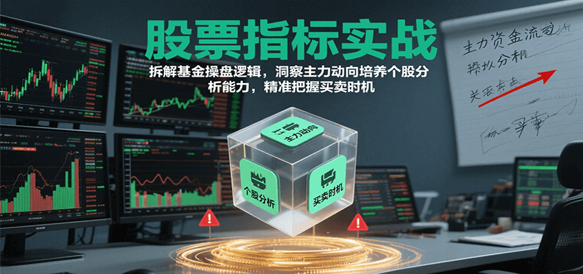 股票指标实战，基金操盘逻辑拆解，洞察主力动向培养个股分析能力把握买卖时机(更新)-云阁资源网