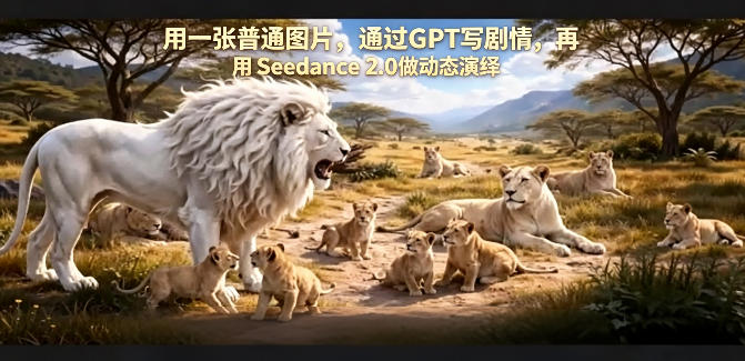 用一张普通图片，通过GPT写剧情，再用Seedance 2.0做动态演绎，居然能生成迪士尼风格搞笑动画-云阁资源网