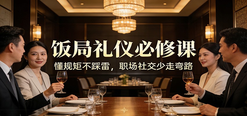 公众号收费文章：《饭局礼仪必修课：懂规矩不踩雷，职场社交少走弯路》-云阁资源网