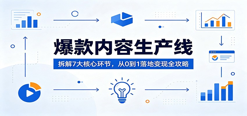 爆款内容生产线：拆解7大核心环节，从0到1落地变现全攻略-云阁资源网