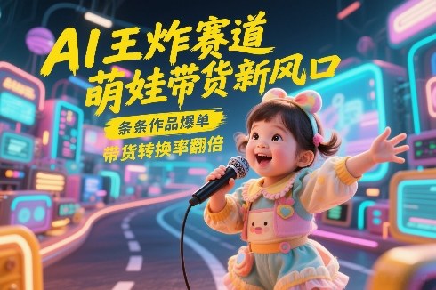 AI王炸赛道，萌娃带货新风口，条条作品爆单，带货转换率翻倍，核心逻辑拆解-云阁资源网