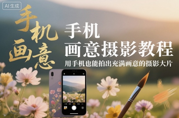 手机画意摄影教程，用手机也能拍出充满画意的摄影大片-云阁资源网