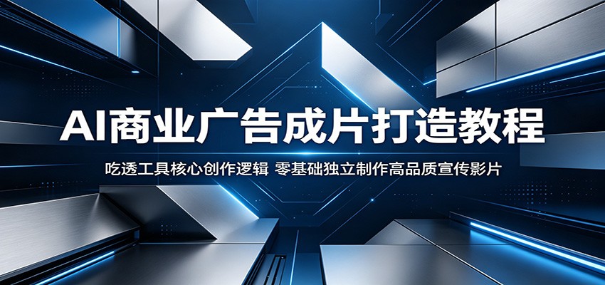 AI商业广告成片打造教程:吃透工具核心创作逻辑,零基础独立制作高品质宣传影片-云阁资源网