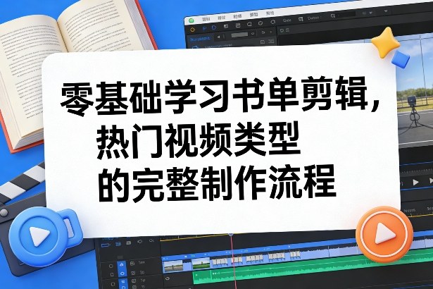 零基础学习书单剪辑，热门视频类型的完整制作流程(更新2026)-云阁资源网