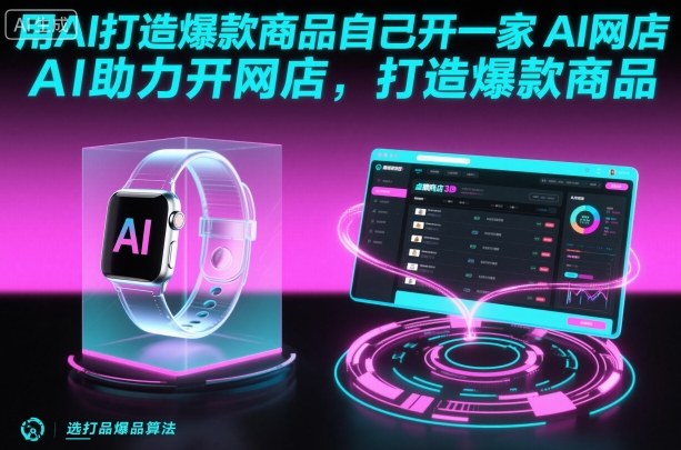 用AI打造爆款商品自己开一家AI网店，AI助力开网店，打造爆款商品-云阁资源网
