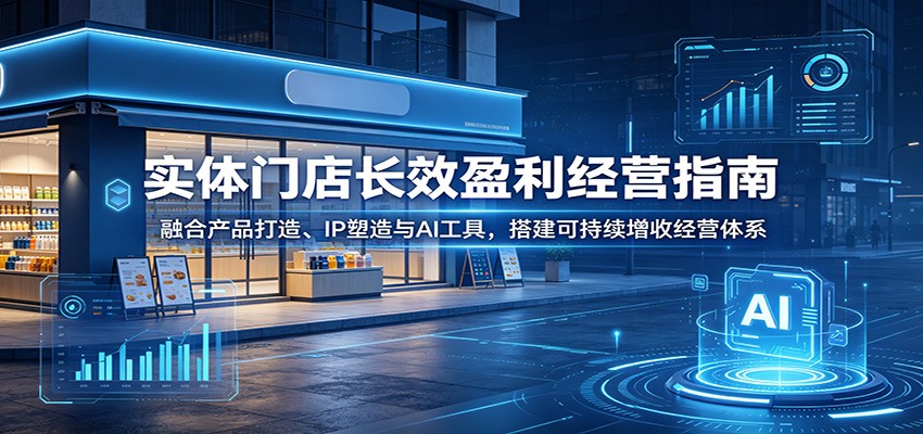 实体门店长效盈利经营指南：融合产品打造、IP塑造与AI工具，搭建可持续增收经营体系-云阁资源网