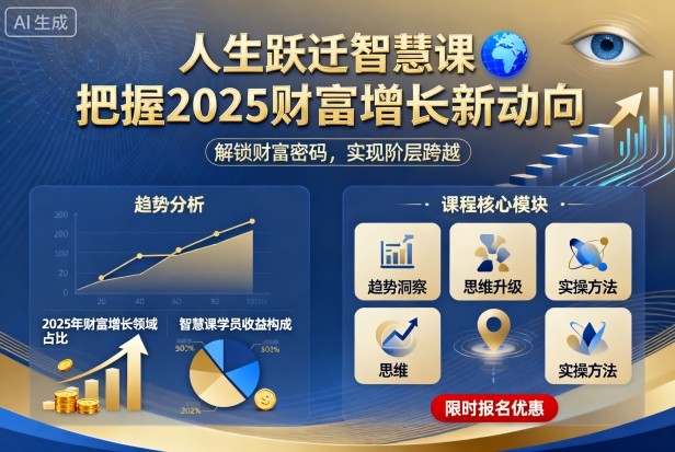 人生跃迁智慧课，把据2025财富增长新动向-云阁资源网