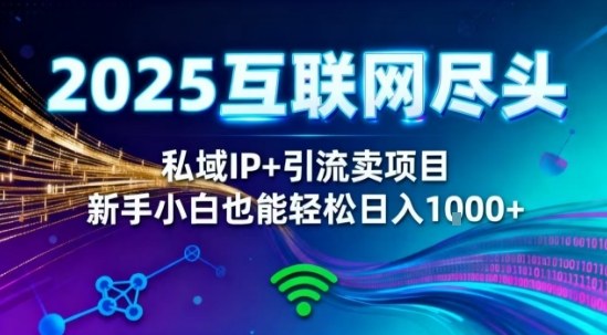 2025网创尽头王炸项目！私域IP+精准引流，新手小白在家躺賺日入1k，零经验也能上手【揭秘】-云阁资源网