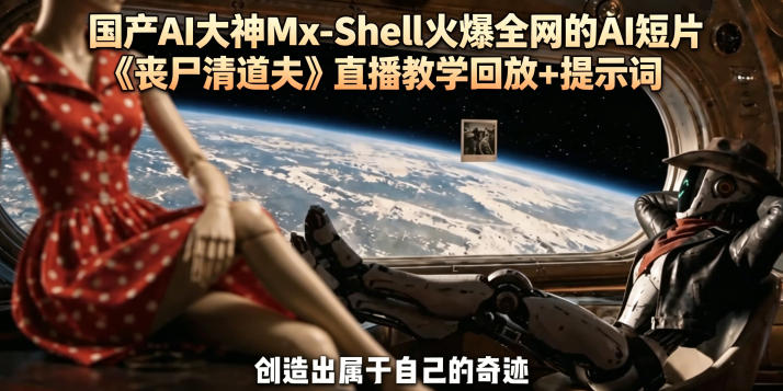 国产AI大神Mx-Shell火爆全网的AI短片《丧尸清道夫》直播教学回放+提示词-云阁资源网