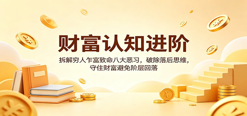 财富认知进阶：拆解穷人乍富致命八大恶习，破除落后思维，守住财富避免阶层回落-云阁资源网