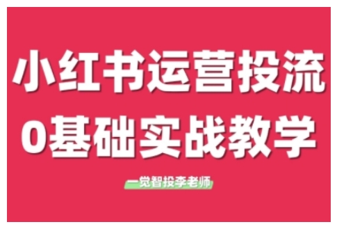 小红书运营投流，小红书广告投放从0到1的实战课，学完即可开始投放(更新26年)-云阁资源网