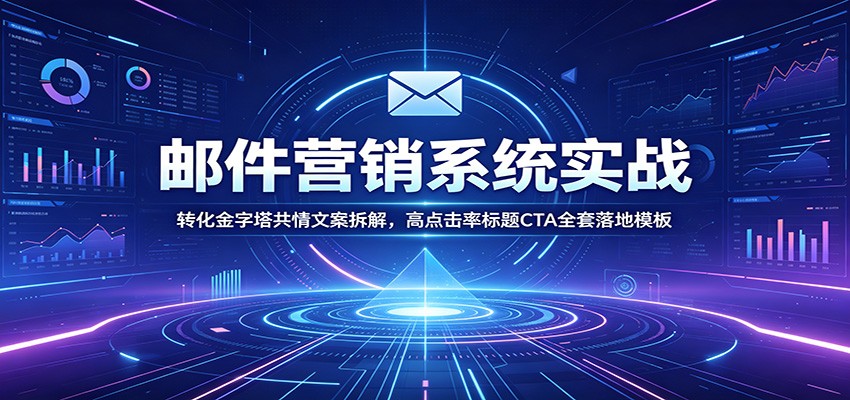 邮件营销系统实战：转化金字塔共情文案拆解，高点击率标题CTA全套落地模板-云阁资源网