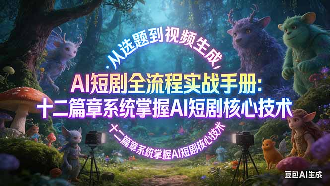 AI 短剧全流程实战手册：从选题到视频生成，十二篇章系统掌握 AI 短剧核心技术-云阁资源网