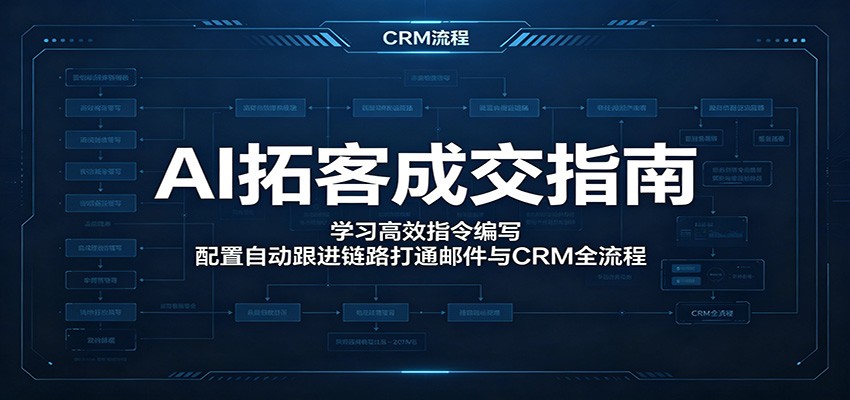 AI拓客成交指南：学习高效指令编写，配置自动跟进链路打通邮件与CRM全流程-云阁资源网