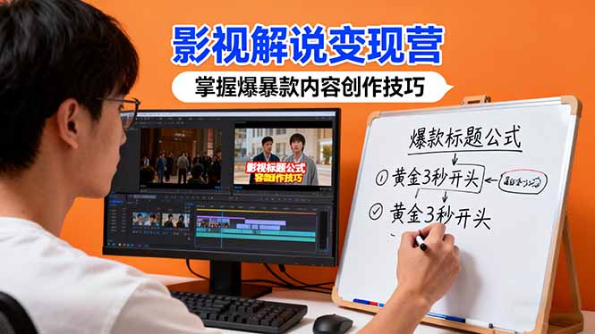 影视解说变现营：通过30+实战案例爆款内容创作技巧，掌握影视解说盈利密码-云阁资源网
