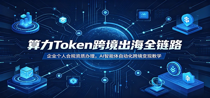 算力Token跨境出海全链路：企业个人合规资质办理，AI智能体自动化跨境变现教学-云阁资源网