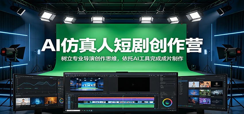 AI仿真人短剧创作营：树立专业导演创作思维，依托AI工具完成成片制作-云阁资源网