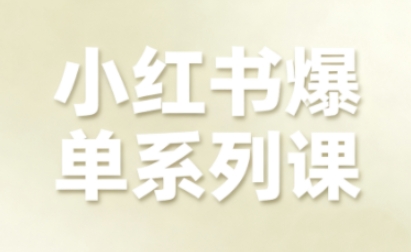 小红书爆单系列课，聚焦小红书电商全链路增长(更新)-云阁资源网