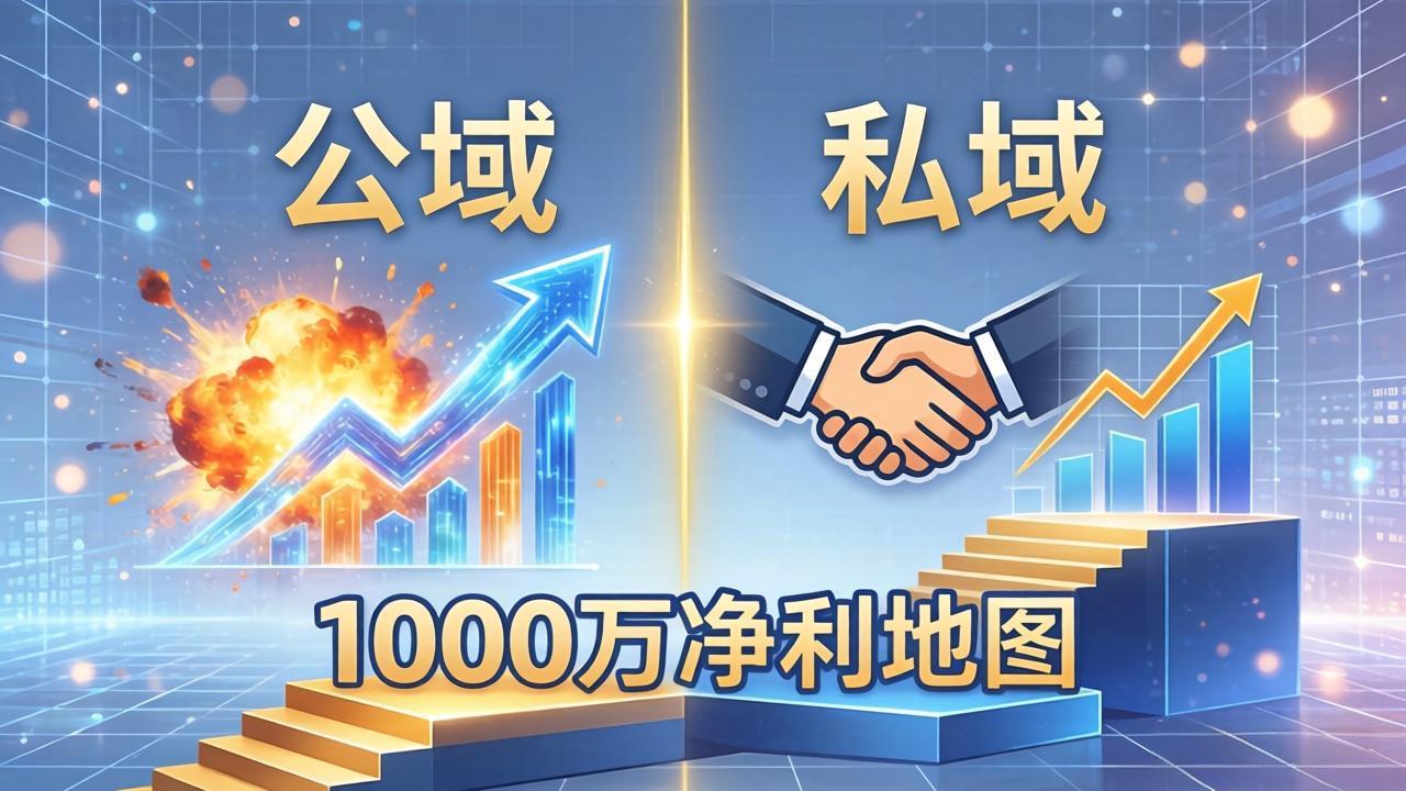 公域玩命出爆款，私域悄悄做成交：这套AI内训课，2026给你打通1000万净利的地图-云阁资源网