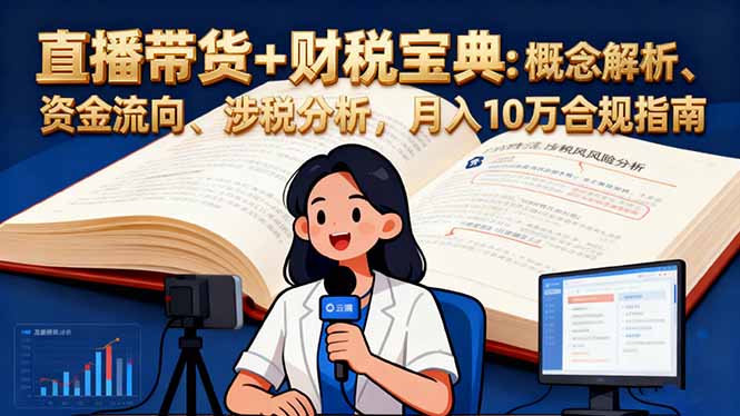 直播带货+财税宝典：概念解析、资金流向、涉税分析，月入10万合规指南-云阁资源网