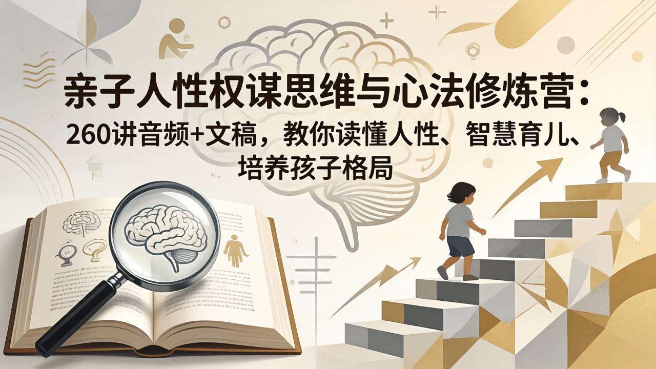 亲子人性权谋思维与心法修炼营：260讲音频+文稿，教你读懂人性、智慧育儿、培养孩子格局-云阁资源网