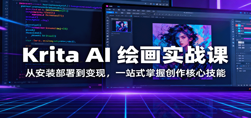 Krita AI 绘画实战课：从安装部署到变现，一站式掌握创作核心技能-云阁资源网